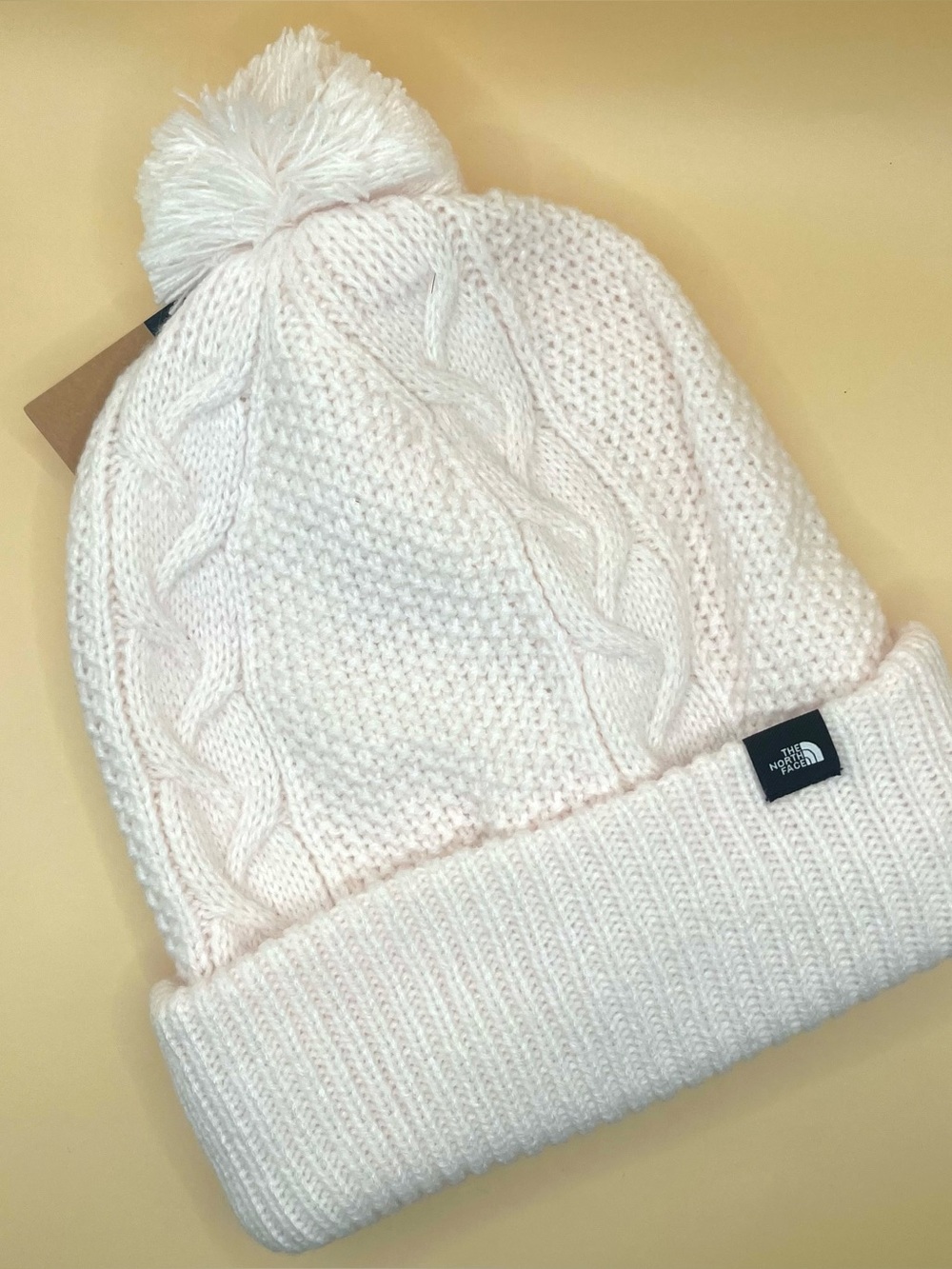 The North Face New Women's Cable Knit Pom Beanie